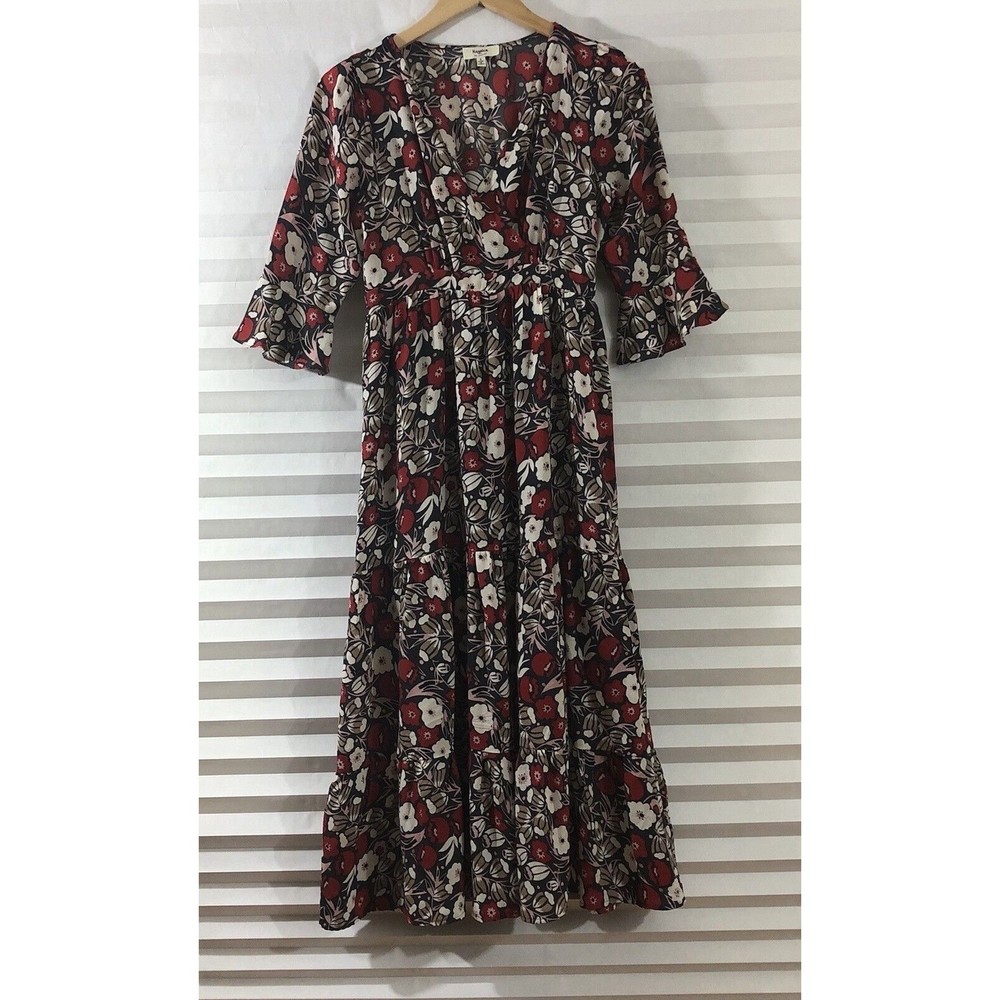 Hayden Women’s‎ Empire Waist Dress Size S Maxi Tiered Bell Sleeve Lined